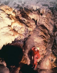 Caving is a popular way to see the inside of the Canadian Rockies