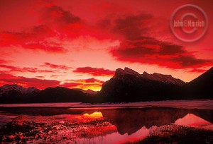 Banff National Park offers some of the world's best sunsets.